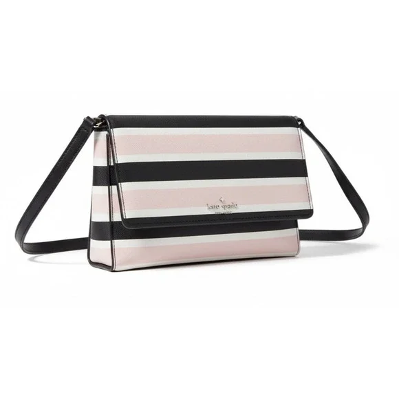 Kate Spade New York Cove Street Celebration Stripe Dody Crossbody in Pink EUC - Picture 13 of 14